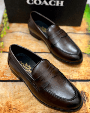 Coach Men's Leather Penny Loafers - First Copy