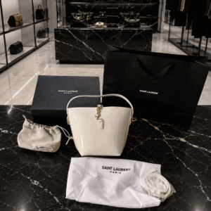 Saint Laurent YSL Le 37 Patent Leather Bucket Bag