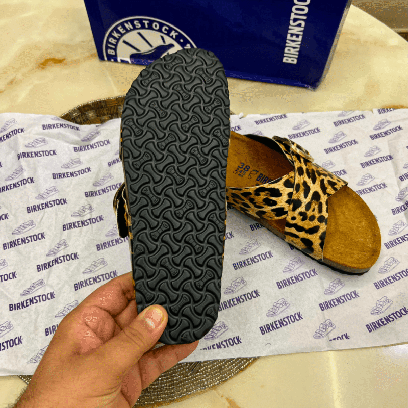 Women Birkenstock Tiger Print Strap Sandal