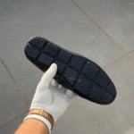 Christian Dioor Leather Loafer Navy Shoes