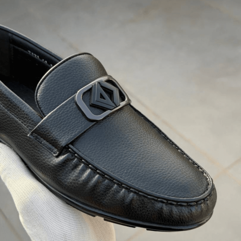 Christian Dioor Leather Loafer Black Shoes