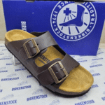 Birkenstock Arizona Brown Leather With Sole Branding