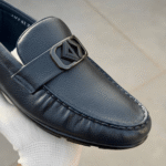 Christian Dioor Leather Loafer Navy Shoes