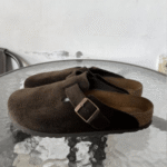 Birkenstock Boston Brown With Sole Branding Sandal