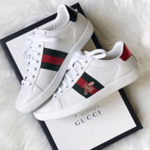 Men's Ace Bee Gucci White Leather Sneaker