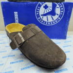 Birkenstock Boston Brown With Sole Branding Sandal