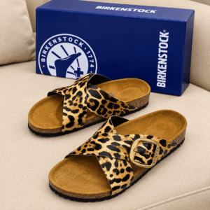 Women Birkenstock Tiger Print Strap Sandal