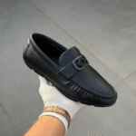 Christian Dioor Leather Loafer Black Shoes