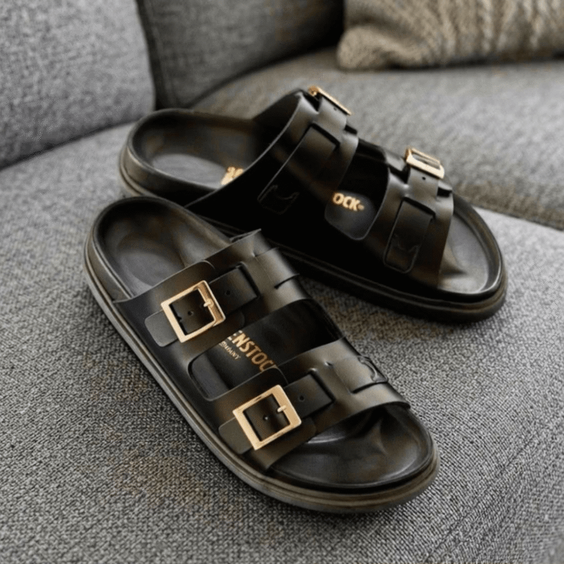 Birkenstock St Barths Natural Leather Slide Sandals